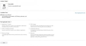 Performance Profiler in VS 2017